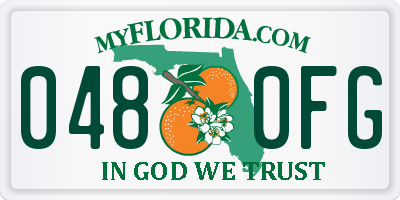 FL license plate 0480FG