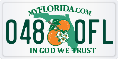 FL license plate 0480FL