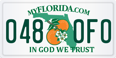 FL license plate 0480FO