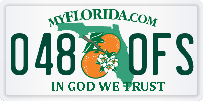FL license plate 0480FS