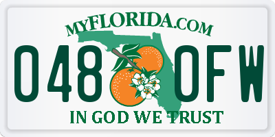 FL license plate 0480FW