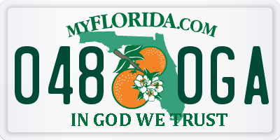 FL license plate 0480GA