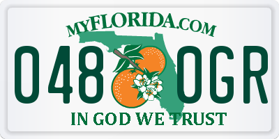 FL license plate 0480GR