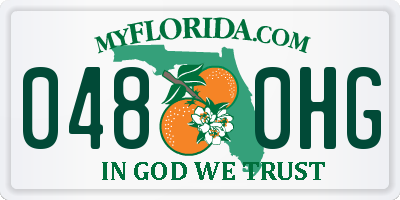 FL license plate 0480HG
