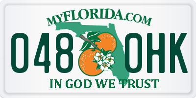 FL license plate 0480HK