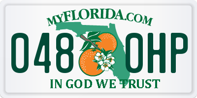 FL license plate 0480HP