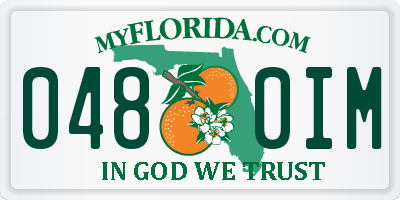 FL license plate 0480IM
