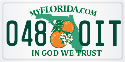 FL license plate 0480IT