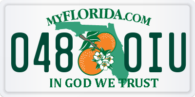 FL license plate 0480IU