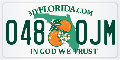 FL license plate 0480JM