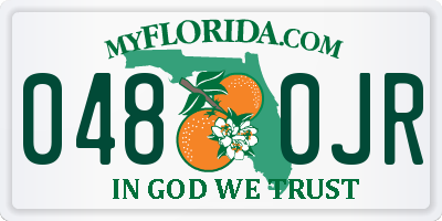 FL license plate 0480JR