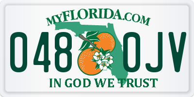 FL license plate 0480JV