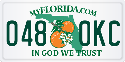 FL license plate 0480KC