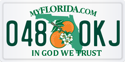 FL license plate 0480KJ