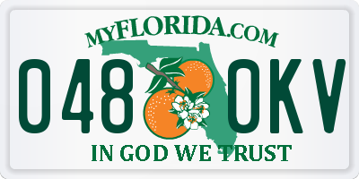 FL license plate 0480KV