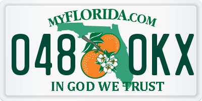FL license plate 0480KX