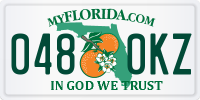FL license plate 0480KZ