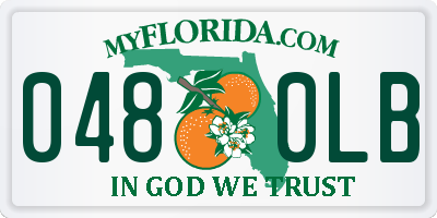 FL license plate 0480LB