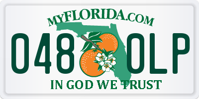 FL license plate 0480LP
