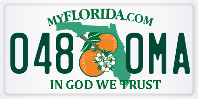 FL license plate 0480MA