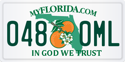 FL license plate 0480ML
