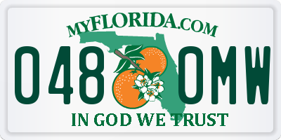 FL license plate 0480MW