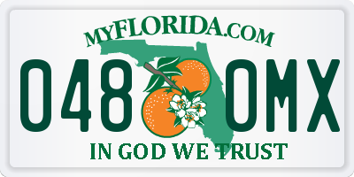 FL license plate 0480MX
