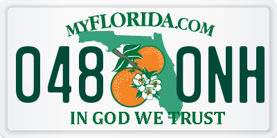 FL license plate 0480NH