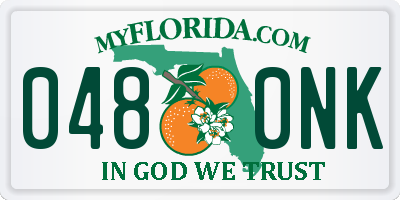FL license plate 0480NK