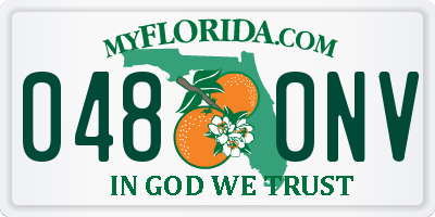 FL license plate 0480NV