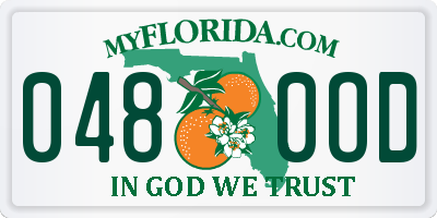 FL license plate 0480OD