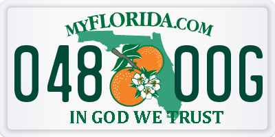 FL license plate 0480OG