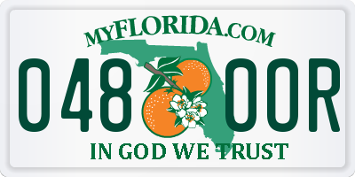 FL license plate 0480OR