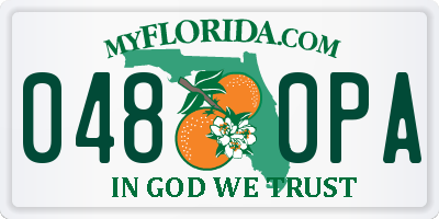 FL license plate 0480PA
