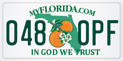 FL license plate 0480PF