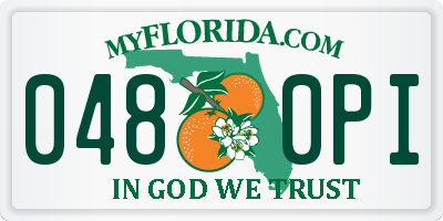 FL license plate 0480PI