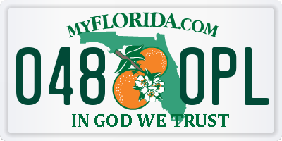FL license plate 0480PL