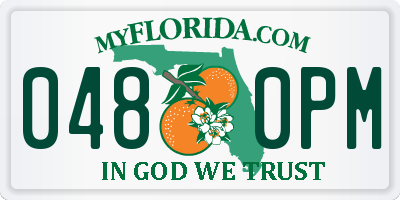 FL license plate 0480PM