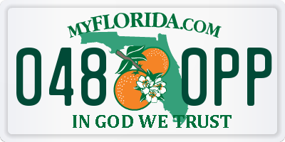 FL license plate 0480PP