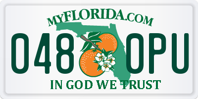 FL license plate 0480PU
