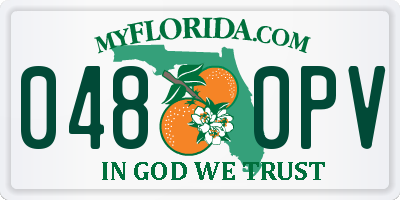 FL license plate 0480PV
