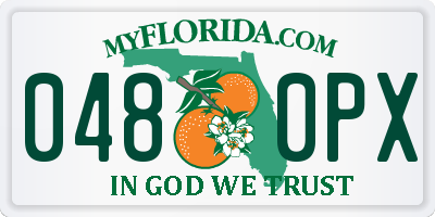 FL license plate 0480PX