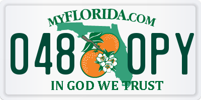 FL license plate 0480PY
