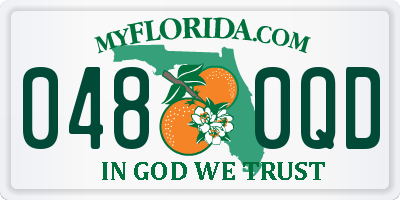FL license plate 0480QD