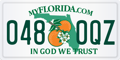 FL license plate 0480QZ
