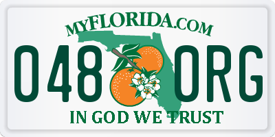 FL license plate 0480RG