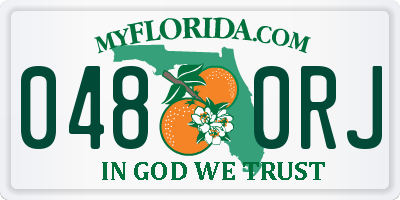 FL license plate 0480RJ