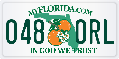FL license plate 0480RL