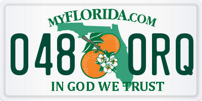 FL license plate 0480RQ