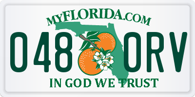 FL license plate 0480RV